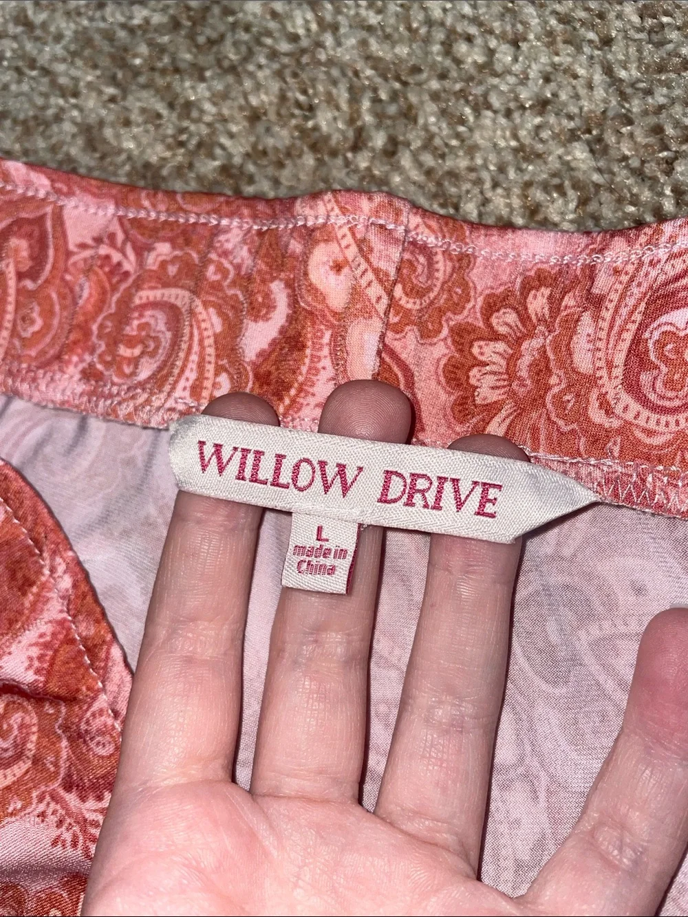 Willow drive paisley print wide leg pants
